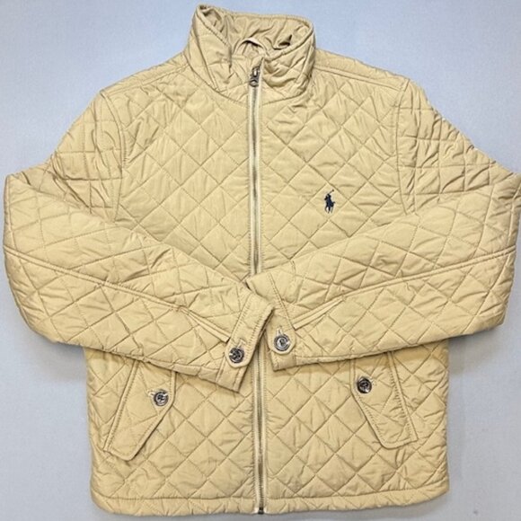 Ralph Lauren Polo boys classic quilted Jacket size Large (14-16) Vintage Khaki - Picture 1 of 8